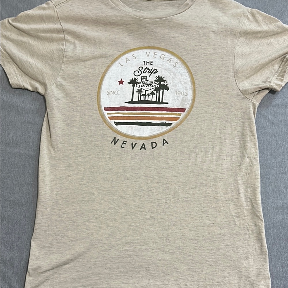 Cream Graphic Tee Short Sleeve Cotton